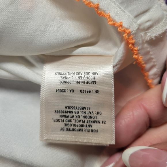 Anthropologie Maeve‎ Neon Floral Pebble Sleeveless Fit & Flare Dress Size 2 - Picture 5 of 8